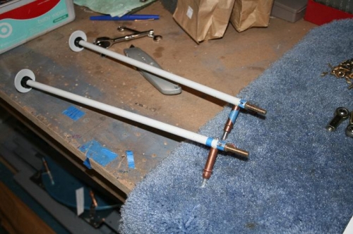 Rear rudder pedal shafts