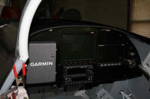 Panel back in. The Grey garmin rectangle is the dust cover for the 696 GPS
