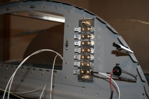 Panel ground mounted and the lights connected to one of the terminals
