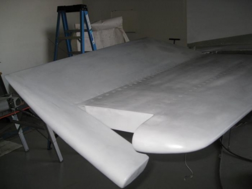 Empennage fairing attached.