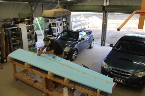 Grinding off glue blobs