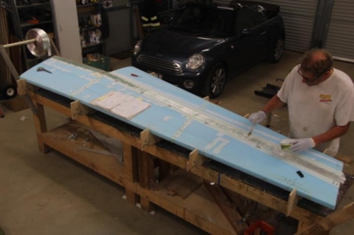 Wetting out the first ply