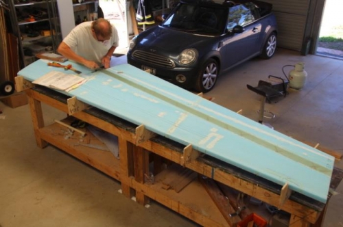 Filing LWA3 hardpoint to match top of spar cap.