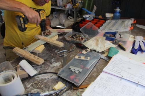 Drilling for rivets, hardpoints done