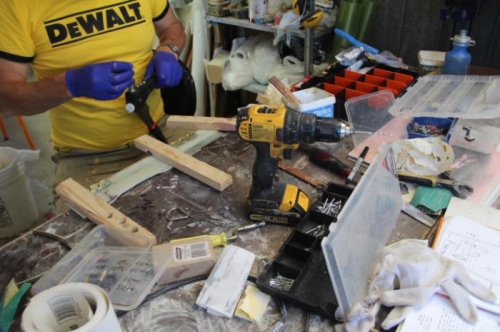 Gee, didn't capture myself driving a single rivet...