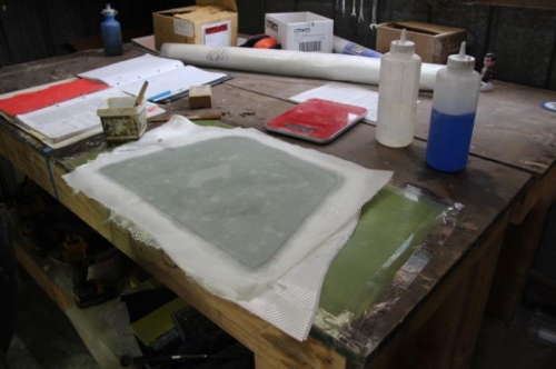 All done between peel ply