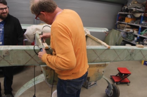 My boy Grant arrives and supervises for a while