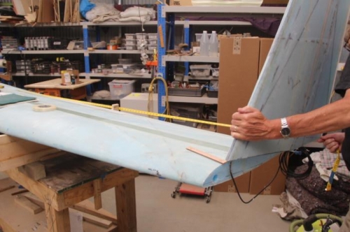 Holding measurement A steady, and trying to find B. Mark position with third hand...