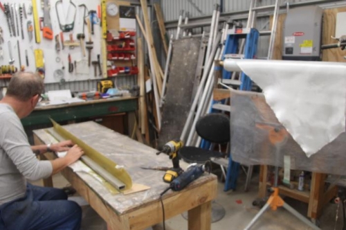 Marking up port leading edge for trimming