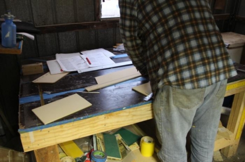 Cutting foam! Haven't done this for a while