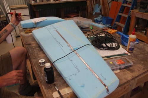 Tinning the copper tape