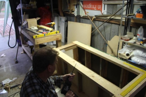 Redrilling holes for threaded rod height-adjusters