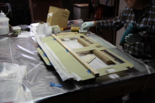 Wooden form for stiffeners