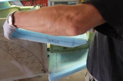 Predicted outside trim line