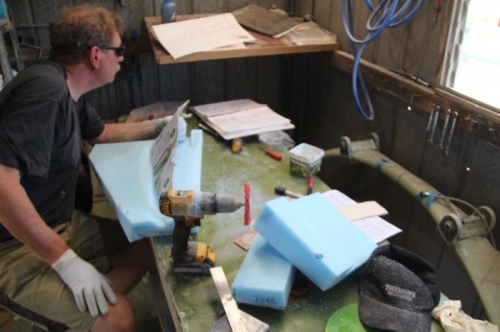 Checking initial 'trench' with template