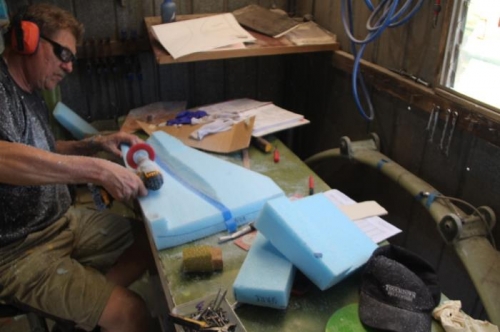 Dishing the rest to match the centre profile