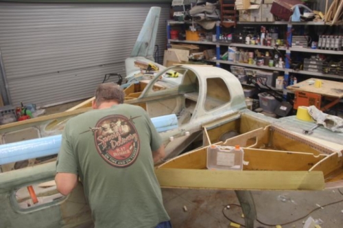 Leading edge installed and fuselage flange in.