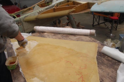 Rollering out the repair area