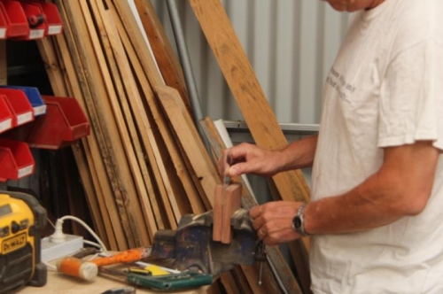 Bending W18 with hardwood blocks