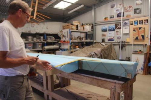 Marking up for the root rib cut, note correctly placed LWA6