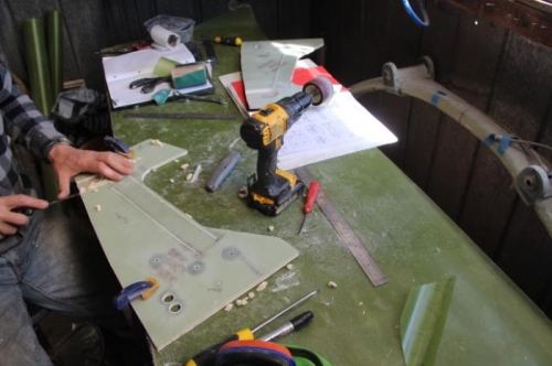 Hogging out the foam