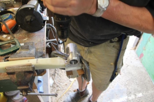 Drilling NG-5 through the strut