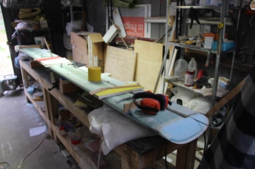 Checking hinge pin position, foam and glass profiled