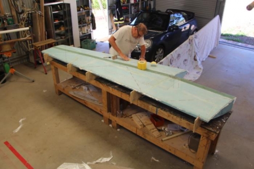 Sanding back repair area