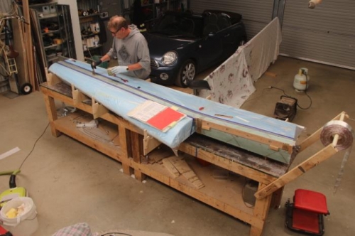 Wetting out the cap tape