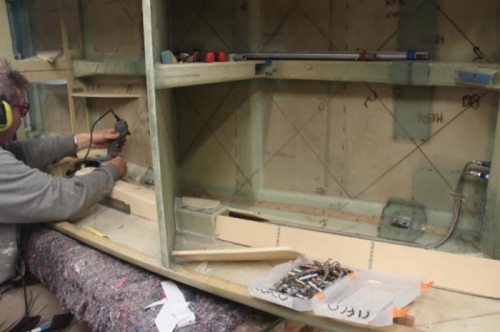 Recessing foam for hard points, playing with aft foam