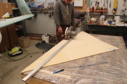 Cutting the foam grooves so it will bend