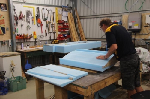 Checking out cap trough. The thought bubble contains a thundercloud... Next block behind