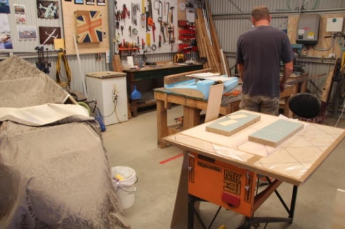 Front seat thigh support foam