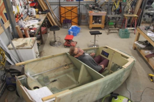 Making aeroplane noises and holding a real stick!