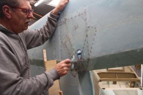 Cutting holes in the wing!