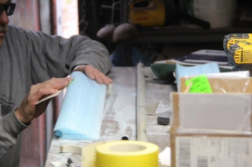 Sanding cores to profile