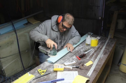 Got a bit more intensive for the sanding this time