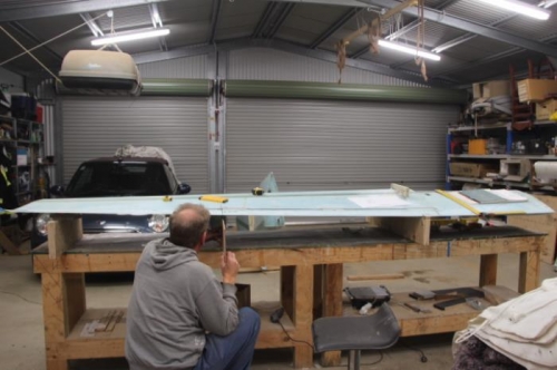 Wing jigged to where it should be, and making a new outboard jig