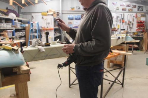 Why has progress ceased? Because the holesaw has had the snorker...