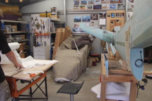 Cutting glass to match peel ply template