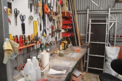 Crappy shot of pads ready for transfer. Broke the tripod trying for a better shot, so no pics of layup