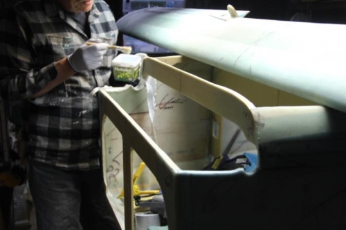 Flox corners done, laying up over