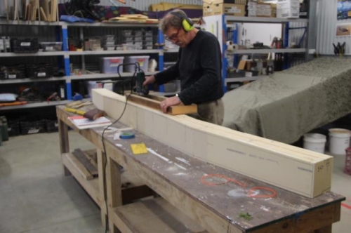 Cutting a spar trough