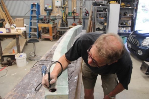 Routing out access hole