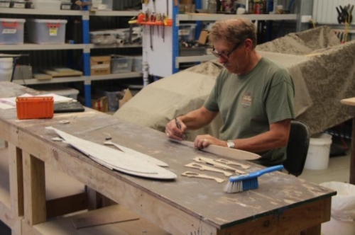 Transferring marks to the back of the templates