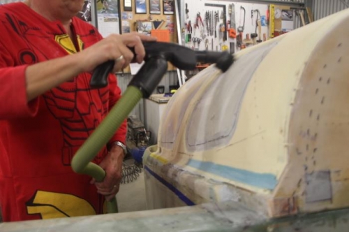 All shaped and cleaning up