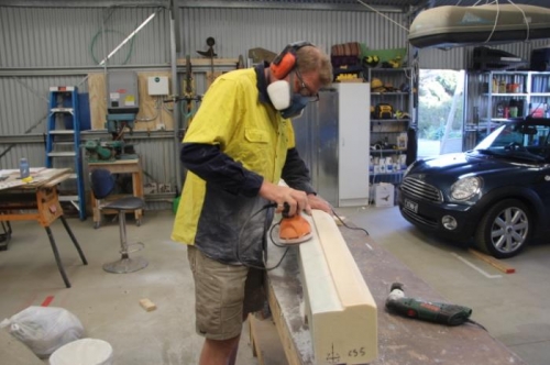 Sanding smooth for the spar caps