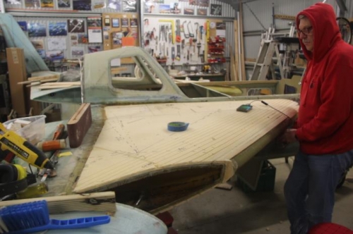 Formwork off, having a look with the borescope