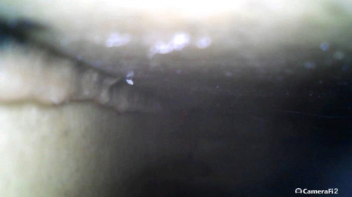 Nice flox fillet on the left, inside of R33 looking aft