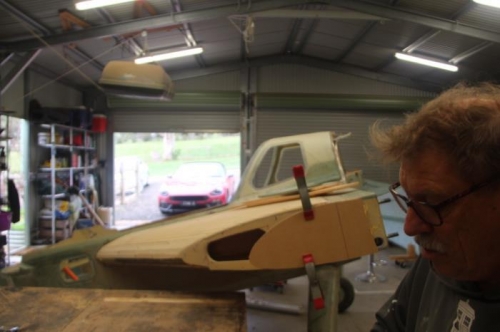 Second false rib, electrical conduit hole drilled and trimmed